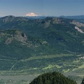Vista of Mt. St. Helens, Mt. Rainier, and Mt. Adams from the Nesmith Point Trail