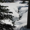 Newton Creek in the depths of winter. This creek is about 5 feet wide and at the bottom of about a 12 foot deep snow canyon.