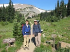 Starting out at Sunrise Camp with Zach and Steve in the picture. Burroughs Mountain is in the background.