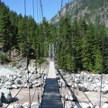 Here is the suspension bridge over the roaring Carbon River. There was a flood a few years ago that was high enough to cause damage to this bridge and close it for repairs.