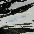 Even in July Russell Lake was still frozen at the east end of Jefferson Park.