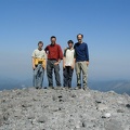 I used the self-timer on the camera to take this picture of us on the slopes of Mt. Jefferson. The haze in the distance is from distant forest fires.