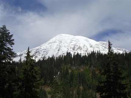 Rainier from the road near Reflection lake.