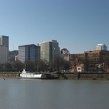 Portland East Bank Esplanade showing the sternwheeler Portland at the Portland Maritime Museum.