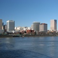 Portland riverfront from the east side of the Hawthorne Bridge.