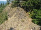 Ruckel Ridge Trail on one of the narrower portions of the ridge.