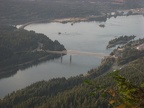 Looking down at the Columbia River and the Bridge of the Gods from the Ruckel Ridge Trail.