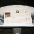 Interpretive sign at Ruckel Creek where the trail meets the Columbia State Highway Historic Trail.