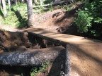 Saddle Mountain Trail recent maintenance showing a rebuilt bridge