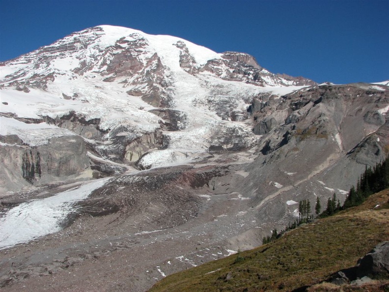 Mt. Rainier and the Nisqually Glacier along the Skyline Trail.