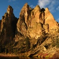 Fall foilage provides a nice complement to the peaks of Smith Rock State Park.