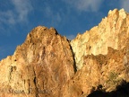 Look at the wonderful colors of this rock contrasted against the blue sky.