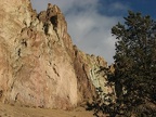 A few trees grow along the Crooked River as it wraps around Smith Rock State Park. The texture and colors of the rocks are constantly changing as you walk along the trail.