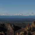 The Three Sisters can be seen from Smith Rock State Park when the weather is clear.