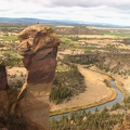 Monkey Face is a 400 foot spire of rock that is popular with climbers at Smith Rock State Park.