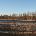 One of the Steigerwald Lakes comes into view on the north side of the trail.