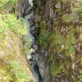 The Muddy Fork of the Cowlitz River flows through the narrow Box Canyon in Mt. Rainier National Park.