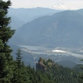 The Heartbreak Ridge Trail has some nice views into the Gorge. Here is Bonneville Dam with Mt. Hood in the background.