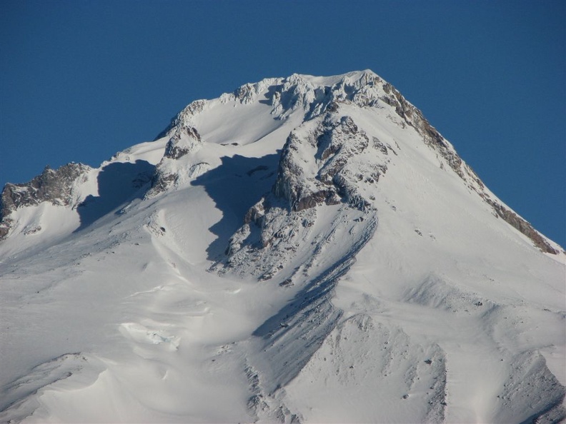 Summit of Mt. Hood from the snowshoe trail from Barlow Pass to Twin Lakes, OR