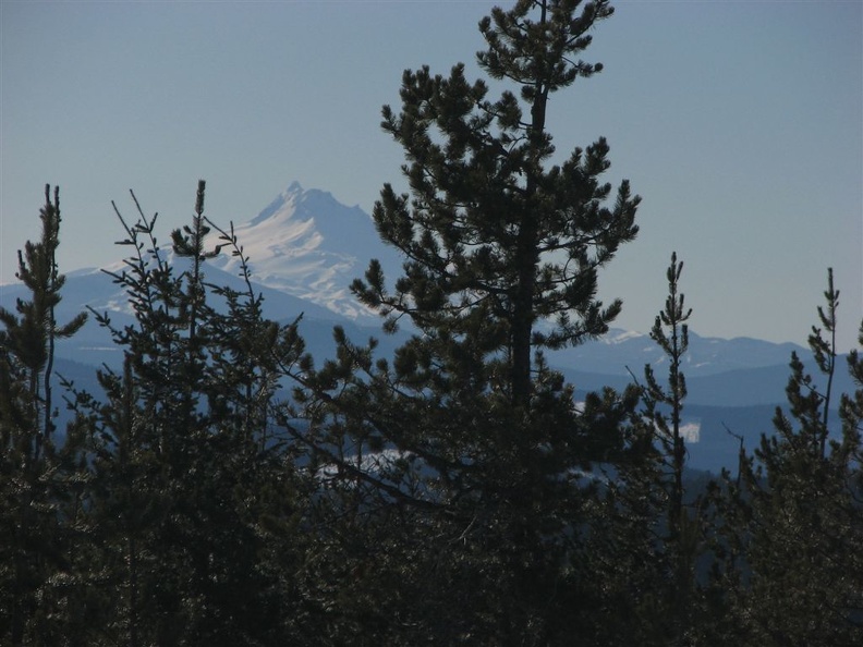 Looking south to Mt. Jefferson from the promontory which is west of the Twin Lakes Trail.