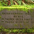 Concrete sign near the trailhead for trail #400