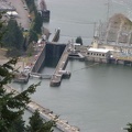Looking west from Wauna Viewpoint towards the Bonneville Locks