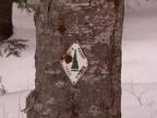 Old trail marker sign