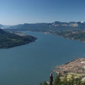 Looking west into the Columbia River Gorge from the summit of Wind Mountain, Washington.