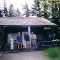 THis is the Mowich Ranger cabin with Todd, Steve and Me on the right.