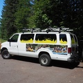 Here is a picture of the shuttle bus that we used to take us from the lower trail head to the upper trailhead.
