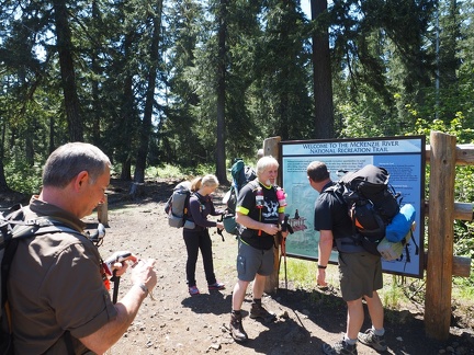 Here we are at the northern trailhead getting ready to start out for our trip. We had to make sure that we are on the right trail because we saw someone who was on the wagon Road trail.