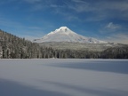 Nice interplays of light and shadow on Trillium Lake looking at Mt. Hood.