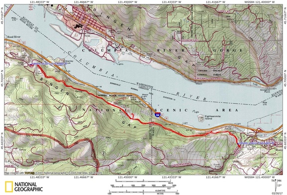 Twin Tunnel Trail Route OR