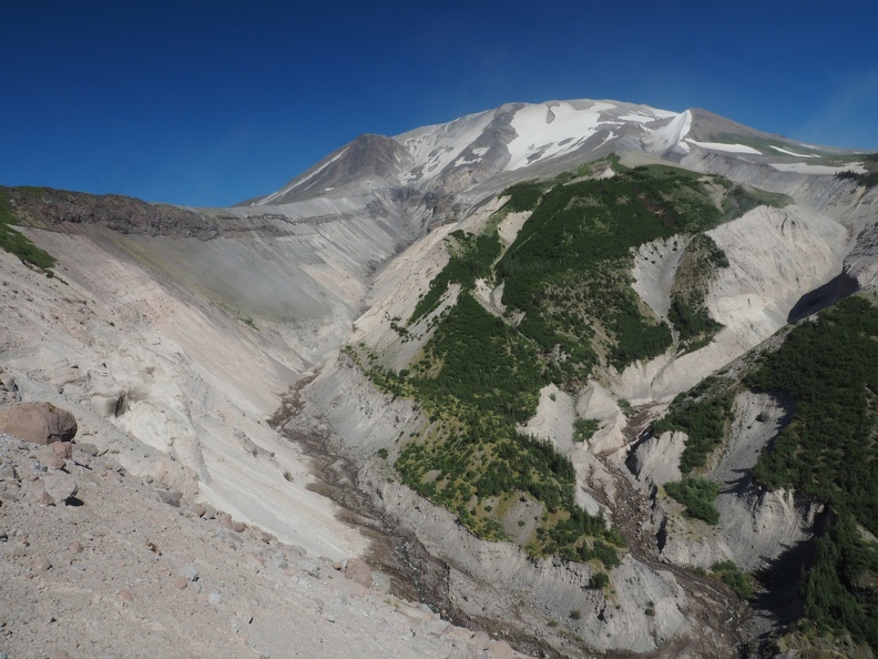 It takes a while to climb down into the ravine. The trail isn't the best here.