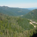 Looking down into the Toutle River valley.