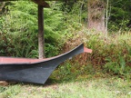 Here is a replica of a dugout canoe.
