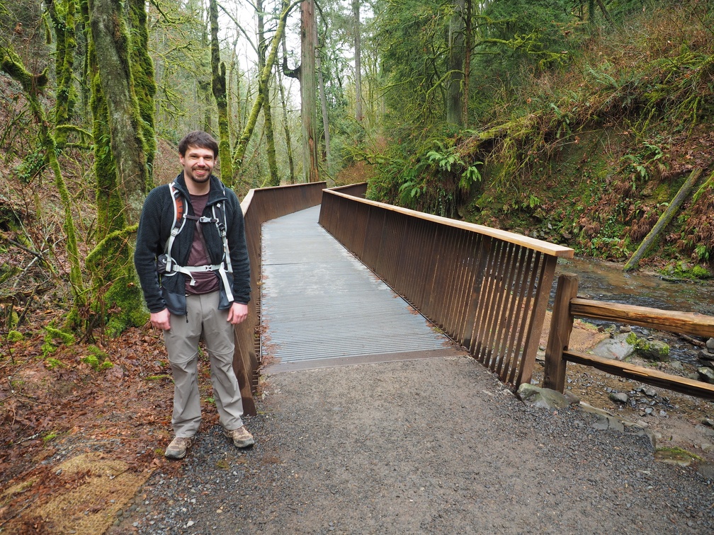 Nice bridge over Balch Creek can handle the crowds on this trail.