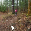 Leaving the gravel road for the actual trail.