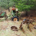 This old equipment is at the turnaround point. We found the geocache without even trying.