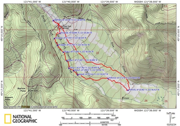White River Trail Snowshoe Route OR