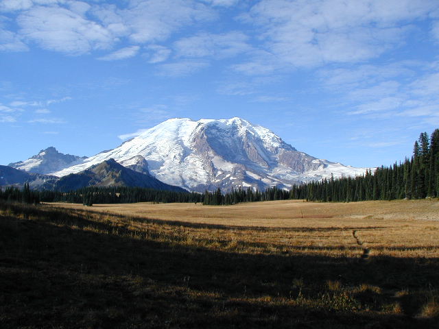 Mt. Rainier from Grand Park in Mt. Rainier National Park. 