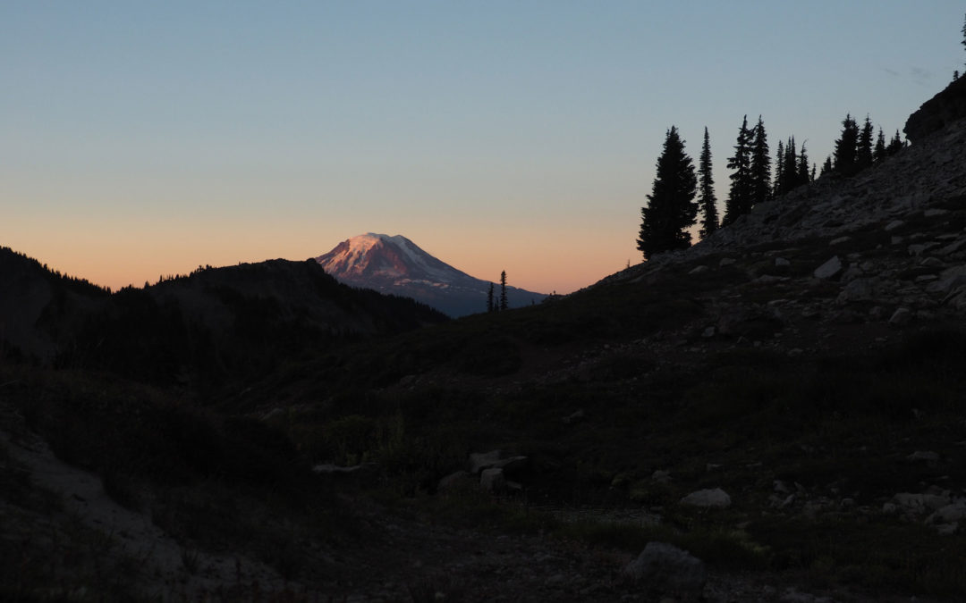 Mt. Rainier from Cispus Basin in Goat Rocks