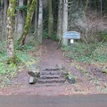 Here is the main trailhead, just across the road from the stone-fenced parking lot.