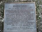 A bronze plaque commemorating the land donation of Beacon Rock to the State Park system.