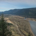 From the top of Beacon Rock there are great views to the east with Boneville Dam in the distance. The trees along the river will soon burst into green.