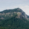 From the top of Beacon Rock you can see Hamilton Mountain and the basalt cliffs along the south side of the mountain. Looking at Hamilton Mountain you can see how steep slopes end in sheer cliffs in the Gorge.