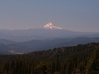 Mt Hood with Mt. Jefferson to the left.