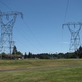 This part of the trail is urban with power towers and soccer fields