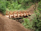 New footbrige on the Cape Horn Trail. Built by the Washington Trail Association in 2011.