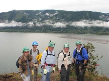 Part of the WTA work crew at the overlook.